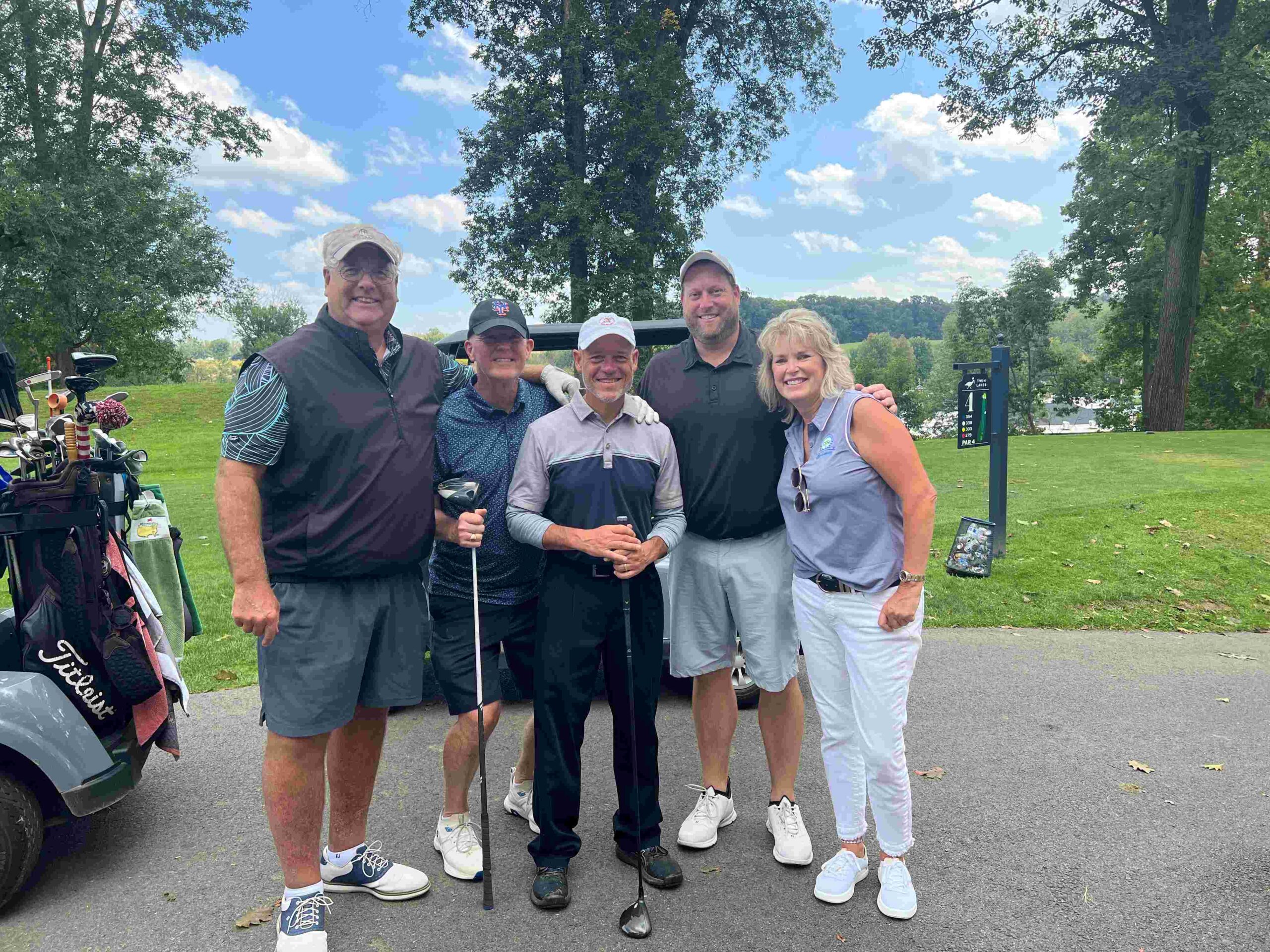 Sheri Hovan and friends at the CBS 2025 Charity Golf Outing