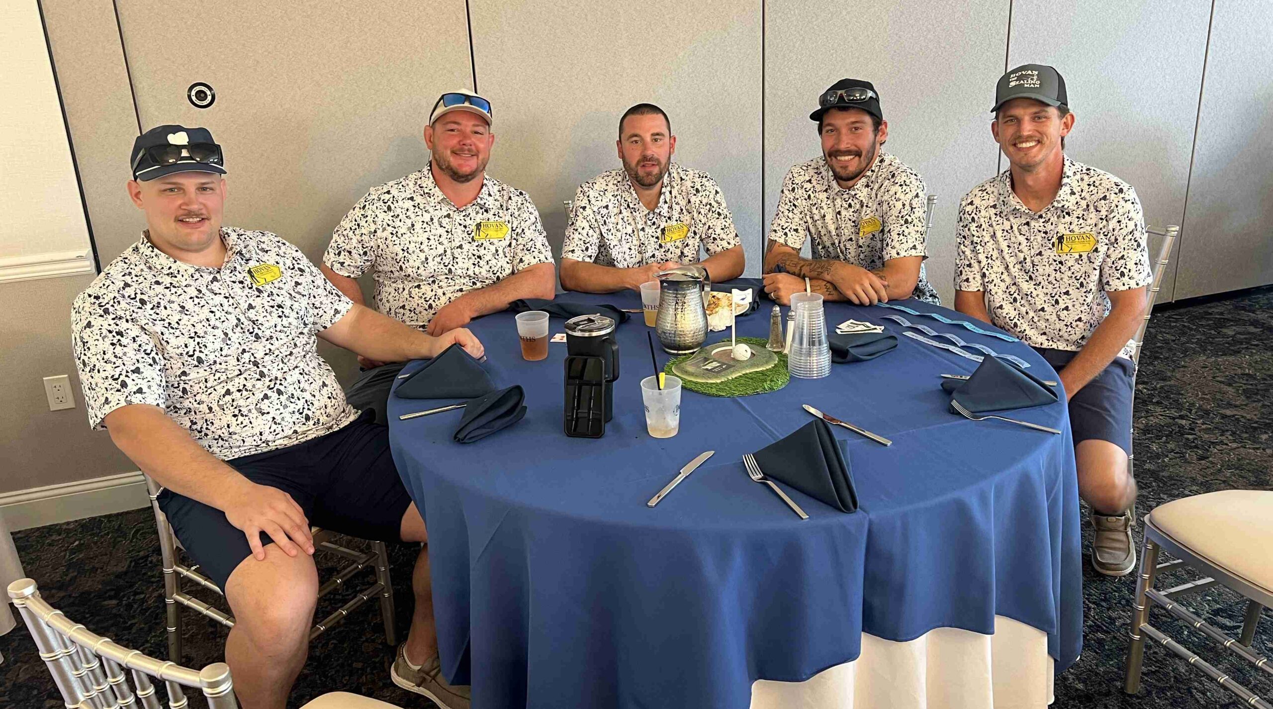 Golfers at a luncheon